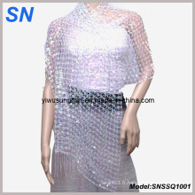 Sequined Paillette Women Evening Wrap Echarpe